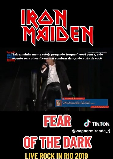 Iron Maiden - Fear of The Dark ( Live Rock in Rio 2019 ) #amusicasalva #internacionais #musicasinternacionais #rockinternacional #ironmaiden #fearofthedark #brucedikinson #cortesmusicaisrj #wagnermiranda_rj