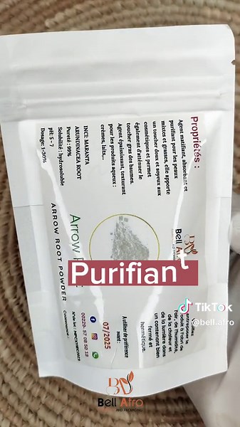 Utilisation de la poudre d'Arrow Root dans les cosmétiques