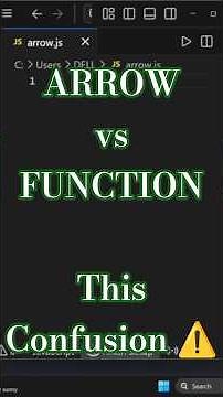 Arrow Function vs Normal Function in JavaScript 60 Seconds 🔥