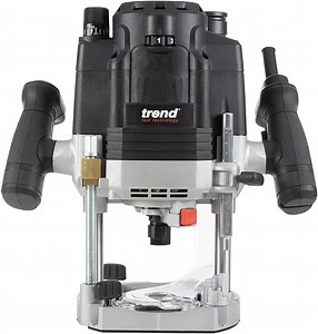Trend T8 12mm Dual-Mode Oberfräse für die Werkstatt, Entwickelt für den Einsatz per Hand und am Frästisch, 2200 W, 230V, Schwarz, T8EK/EURO