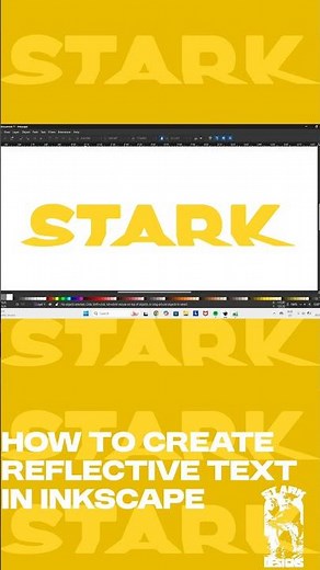 How to create reflective text effect in Inkscape #inkscapetutorial