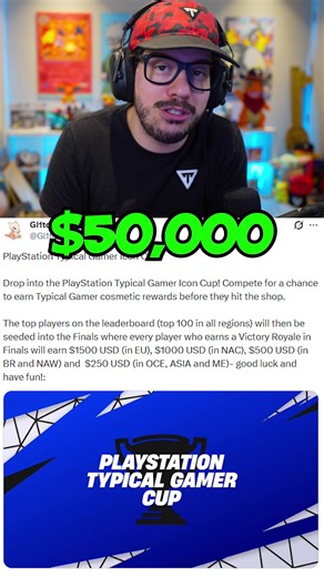 #ad I launched my own Fortnite tournament with @playstation and @fortnite! 🔥Head to the Fortnite Tournament tab on PlayStation and sign up in-game! fn.gg/typicalgamerpscup #PlayStationPlaymaker