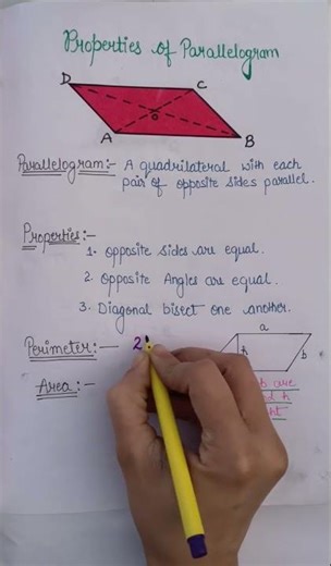 Properties of Parallelogram
