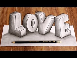 HOW to Draw LOVE 3D Letters ✅ DRAWING 3D WORDS ❤️ Como Dibujar letras BONITAS en 3D