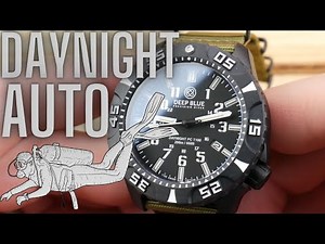 NEW Deep Blue Daynight PC Tritium Automatic I 200m T100 Dive Watch With Sapphire Under $250