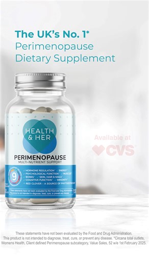 We’re the UK’s No.1 Perimenopause Supplement*, here’s why: ⭐ Thousands of 5* reviews^ 💪 Over 1m bottles sold worldwide^ 🌿 Made with 15 different vitamins, minerals and botanicals 📱 FREE app support 💪 Supports in 9 ways! 💊 Expertly crafted based on real women 🚫 Vegan. Free from drugs, soy, dairy, and gluten ♀️ Created by women for women Ϯ Vitamin B6 contributes to the regulation of hormonal activity. Vitamins B6, C, and Magnesium contribute to the reduction of tiredness and fatigue and supp