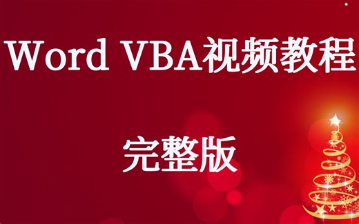 Word VBA视频教程 完整版