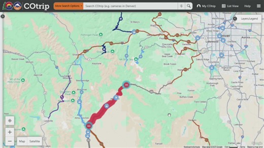 US 285 closes to traffic due to high wind gusts Tuesday