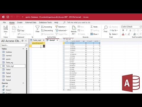 How to count records in ms access Query design