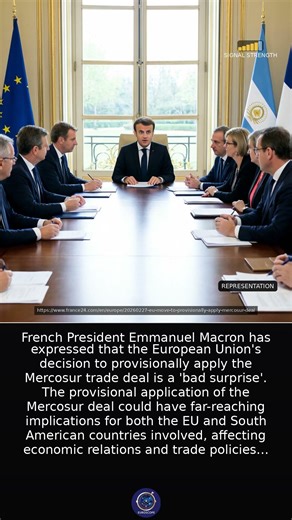 Macron Expresses Surprise Over EU's 'Provisional' Move on Mercosur Deal