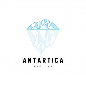 Mountain Logo, Antarctic Iceberg Logo Design, Nature Landscape...