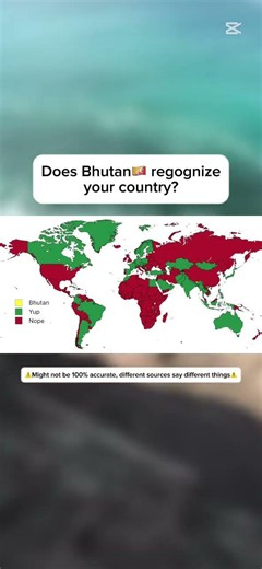 Does Bhutan🇧🇹 recognize your country? #country #map #mapping #bhutan #geography