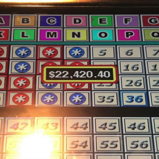 $22,420.40 Keno Huge Jackpot Multiple 7-Spots $.10 20-Card Keno