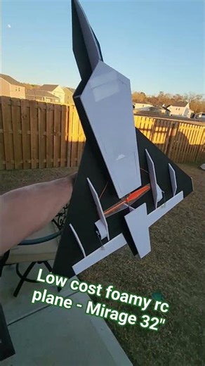 32 inch Mirage R/C Airplane Dollar Tree Foam Board