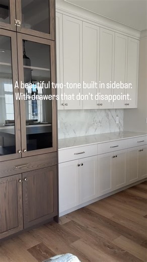 Rodina Cabinets on Instagram: "Dearest gentle reader… the details are aplenty with this decadent sidebar / hutch. There is so much to see in this stunning home by @launchhomesyeg we couldn’t capture it all. If this author has anything to say… it’s that the upcoming bathroom post will be sure to impress."