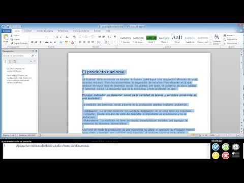 Aplique un interlineado doble a todo el texto del documento