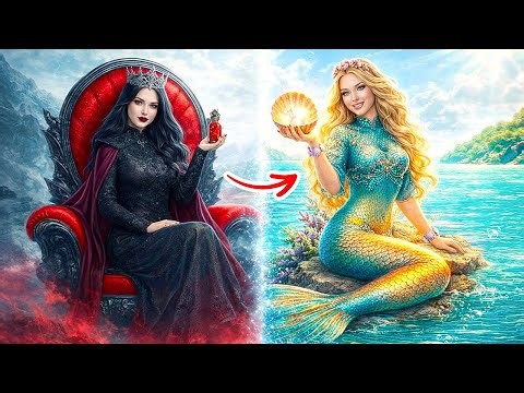 Gothic Vampire to Ocean Princess! 🖤🧜‍♀️ Epic Transformation by Transformixx