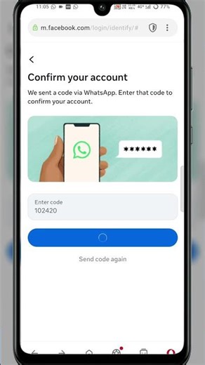 WhatsApp Enter That Code To confirm Your Account Facebook Login Problem