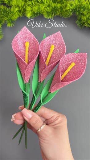 709K views · 6.9K reactions | How to Make EVA Foam Calla Lilies | Easy DIY Flower Tutorial #diy #craft #foryou | VIKI Studio DIY | Facebook
