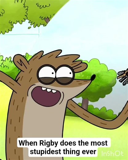 When Rigby does the most stupidest thing ever 🙄😒😂🤣 #stupidthings #regularshow #funnyshorts