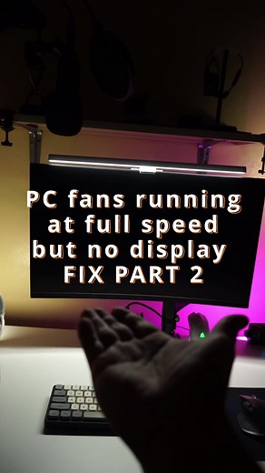 Pc fans running at full speed but no monitor signal FIX PART 2 #nosignal #pc #fans #fullspeed #nodisplay #signal #pcfix #pctroubleshooting #pcdiagnostic #pcsolutions #pchelp #pctip #pctricks