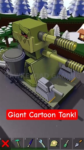 Roblox Build a Boat for Treasure HomeAnimation Giant Cartoon Tank! #babft #roblox