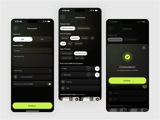 Property Listing – Mobile App Design
