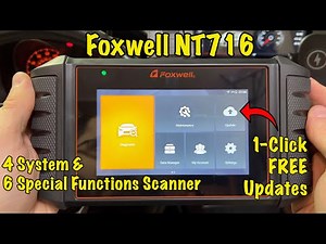 FOXWELL NT716 - 4 System, 6 Special Reset Functions Diagnostics Car Scanner