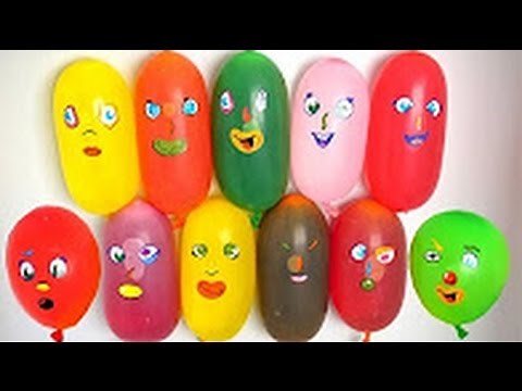 50 Water Balloons Compilation 16 Minutes Learn Colours Wet Balloon Songs Collection1