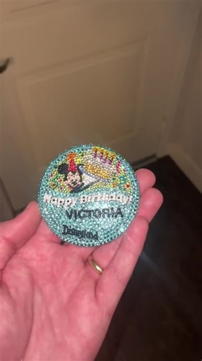 Rhinestone Disney Birthday Button – Hand-bedazzled Pin for Disneyland or Disney World - Etsy