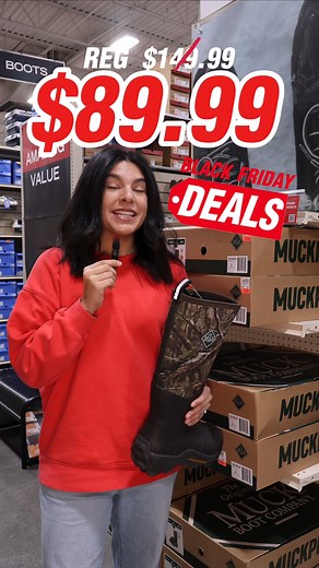 13K views · 30 reactions | FOUR DAYS UNTIL BLACK FRIDAY  Get Men's Camo Burshland Mud Boots by Muck for only $89.99! Black Friday Only. At Your Local Dunham's Sports. Doors Open at 4 AM. See All Black Friday Deals HERE  bit.ly/dunhamsblackfriday | Dunham's Sports | Facebook