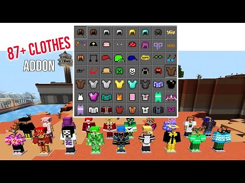 87+ clothes Addon for Minecraft Pe - Simulating the java mods of clothes