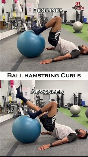 Ball Hamstring Curls | Beginner vs Advanced Exercise 🔥