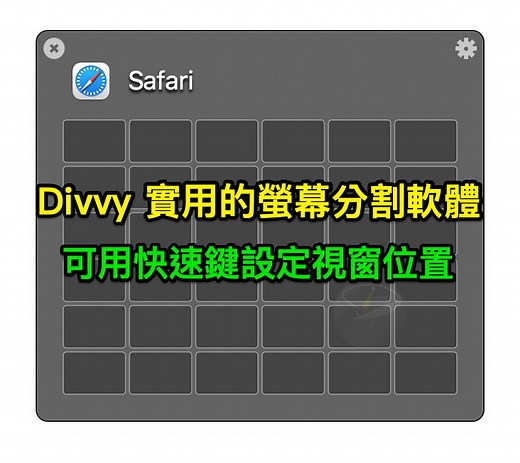 Divvy ~ 實用的螢幕分割軟體，可用快速鍵設定視窗位置 (Windows 1.5.1 /MAC 1.5.2) - 海芋小站