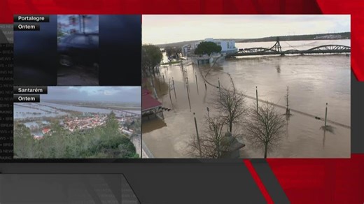 Há arcas frigoríficas e deques de esplanadas a boiar em Alcácer do Sal. Zona ribeirinha continua totalmente submersa