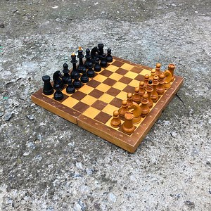 Old Bakelite Chess,soviet Chess Set USSR 60x ,chess Board 30cm X 30cm, Intellectual Game, Vintage Gift - Etsy