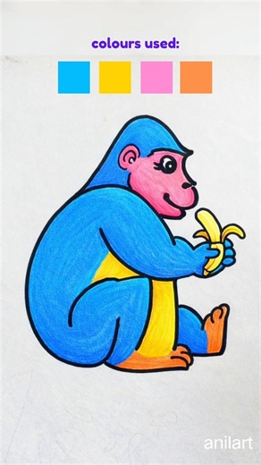 G for Gorilla Drawing ✏️ | Kids Learning Video #kidsvideo #drawing #monkey #howtodraw #drawing4kids