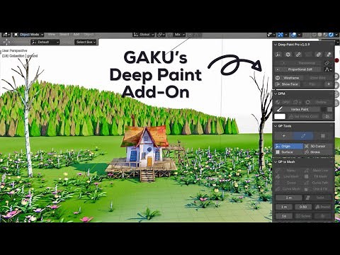 Experimenting with the Deep Paint Add-On by GAKU in Blender Pt. 1 || Combining 2D and 3D