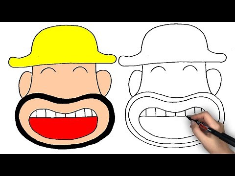 おらが村のお菓子のカールのカールおじさんの描き方｜How to draw an uncle Carl #246