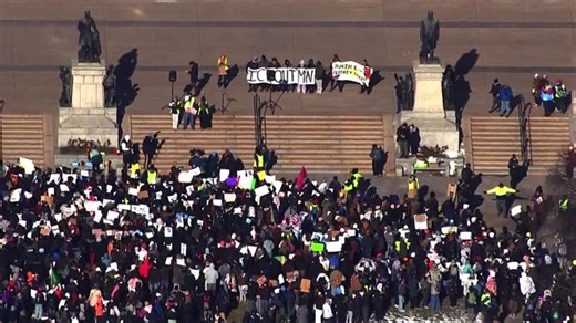 Hundreds of St. Paul students walk out, march to Capitol in protest of ICE