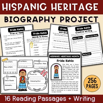 Hispanic Heritage Month Biography Project | Reading & Writing Activities
