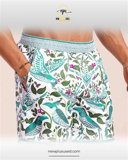 NEW Men's Pocket Decorative Four-sided Stretch 3d Printed Thin Youth Casual Shorts