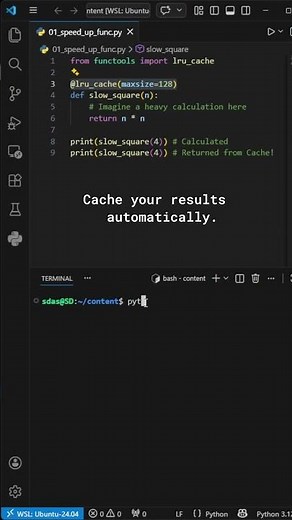 Speed Up Functions – #81 Python Functools Tip