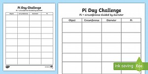 Pi Day Math Challenge Worksheet for 3rd-5th Grade