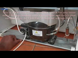 Quick Temporary Fix Buzzing Vibrating Fridge Noise - loose condenser plate