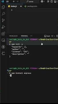 Crea un Servidor con Node.js y Express desde Cero en VS Code 🚀#code #producer #tutorial