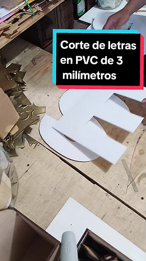 Corte de letras en PVC de 3mm en Guatemala