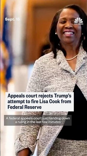 Appeals court blocks Trump from removing Lisa Cook