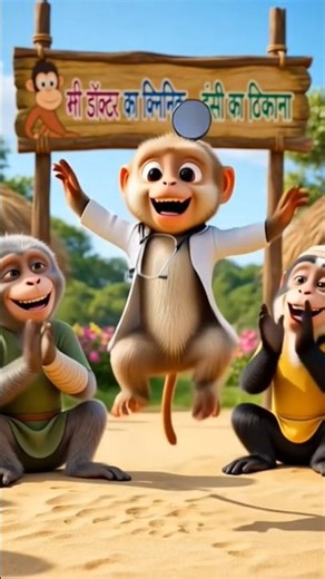 baby monkey doctor 🐒👨‍⚕️
