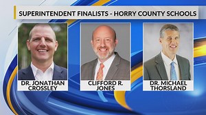 Horry County Schools announces trio of finalists for superintendent job